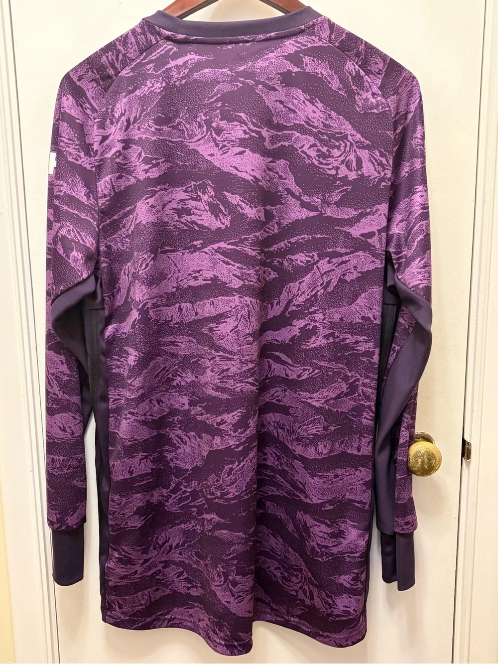 adidas Purple and Dark Gray Manchester United Long-Sleeve Soccer Jersey NWT